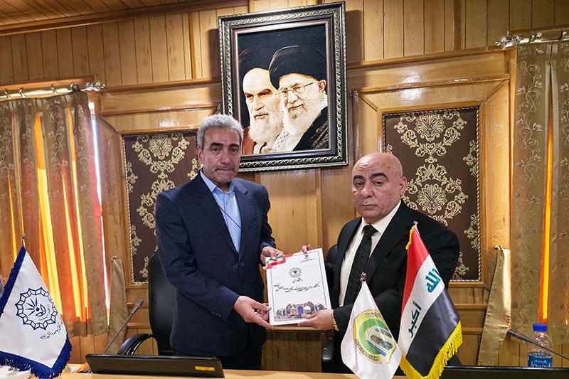 امضای تفاهم‌نامه همکاری در ۱۱ محور راهبردی میان دانشکده علوم اجتماعی، اقتصاد و حسابداری دانشگاه رازی و دانشکده مدیریت و اقتصاد دانشگاه واسط عراق